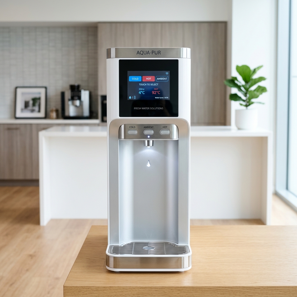 Modern bottleless water cooler in a Cape Coral office